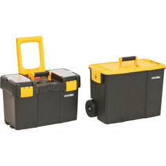 Caixa Plástica Ferramentas Baú 460x260x625mm Rodas Vonder