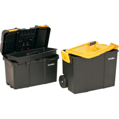 Caixa Plástica Ferramentas Baú 460x260x625mm Rodas Vonder