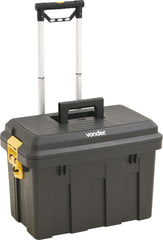 Caixa plástica ferramentas baú 620x440x445mm c/ rodas Vonder