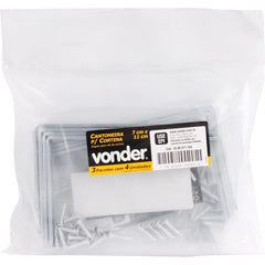 Cantoneira p/ cortina 07x11cm zincado cce0711 c/ 4 pç Vonder