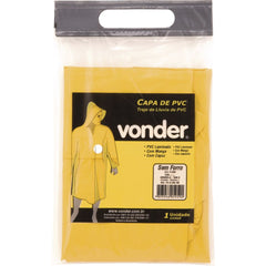 Capa de chuva pvc laminado s/ forro g amarela ca11040 Vonder
