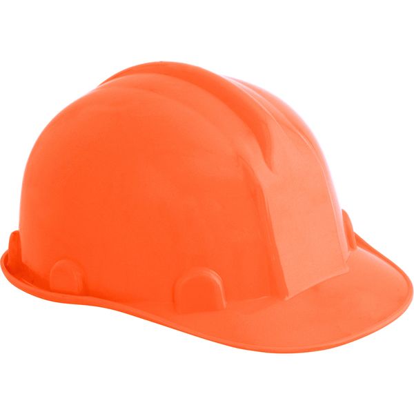 Capacete Aba Frontal Laranja Carneira Plastica Vonder