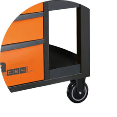 Carrinho de Ferramentas 1100KG Laranja e Cinza 7 Gavetas Protegidas e Prateleira RSC24L/7-O Beta