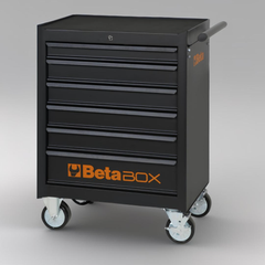 Carrinho de Ferramentas 400KG Preto 6 Gavetas com Guias Telescópicas C04-BOX-N Beta