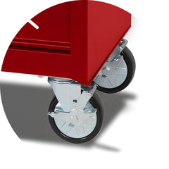 Carrinho de Ferramentas 400KG Vermelho 6 Gavetas com Guias Telescópicas C04-BOX-R Beta