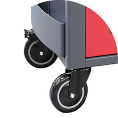 Carrinho para Ferramentas 800KG Vermelho 7 Gavetas Tampo de Madeira Fechadura RSC24/7-R Beta