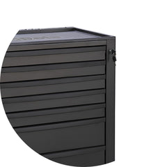 Carrinho para Ferramentas 800KG Preto 7 Gavetas Tampo de Madeira Fechadura RSC24/7-N Beta