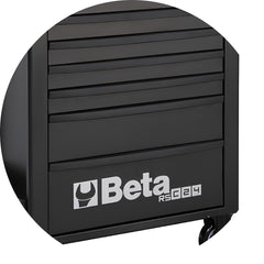 Carrinho para Ferramentas 800KG Preto 7 Gavetas Tampo de Madeira Fechadura RSC24/7-N Beta