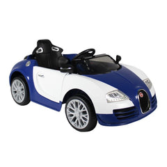 Carrinho Elét. c/ C. Remoto Branco/Azul 12V - Bel Brink