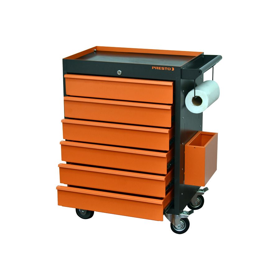 Carro para Ferramentas Profissional 6 Gavetas 250kg Presto