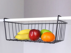 Cesto Suspenso Frutas Temperos Embalagens M Para Prateleira Preto 991007 Bel
