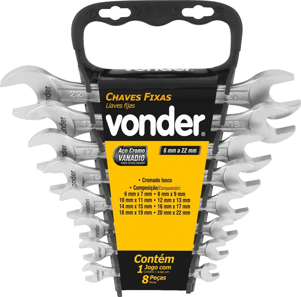 Jogo Chave Fixa 06 mm 22 mm CRV Vonder