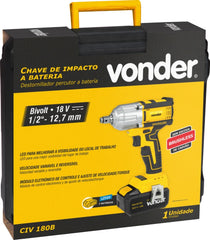 Ch Impacto 1/2" Bat 18V Civ180B Bivolt Vonder