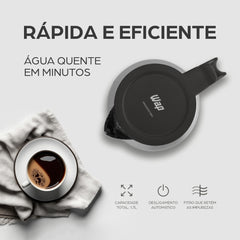 Chaleira Elétrica Wap WCE2 Portátil Aço Inox 1,7 Litros de Capacidade 220V