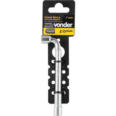 Chave Biela com Furo Passante 7 mm Aço Cromo Vanádio Vonder