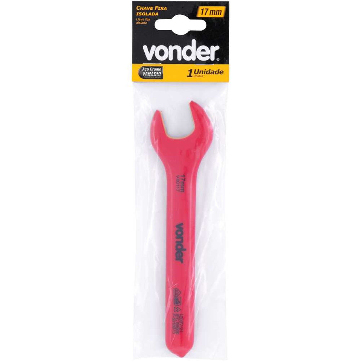 Chave Fixa 17mm CRV Isolada LEC60900 Vonder - Guimepa