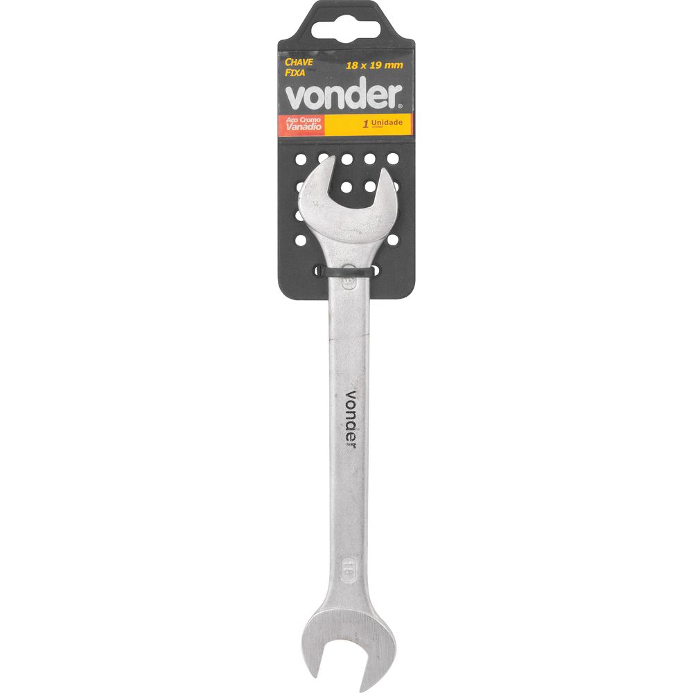 Chave Fixa 18 mm x 19 mm em Aço Cromo Vanádio Vonder - Guimepa