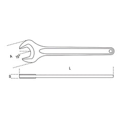 Chave Fixa de Boca Fosfatizada 105mm DIN 894 53 105 Beta
