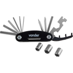 Chave multifunção 15 em 1 para bicicletas Vonder