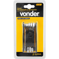Chave multifunção 15 em 1 para bicicletas Vonder