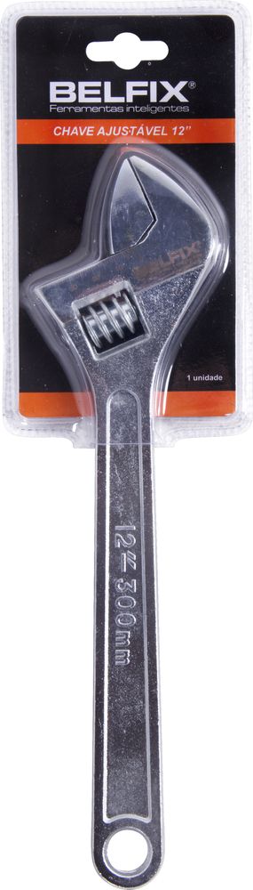 Chave ajustável inglesa cabo cromado 12" aço forjado Belfix