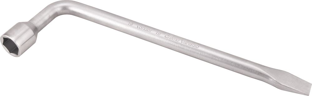 Chave de roda tipo L 19mm c/ espátula cromo vanádio Vonder