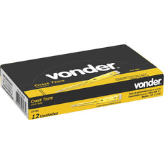 Chave fenda teste 1/8x2.1/2" 100v à 500v c/ 12 pç Vonder