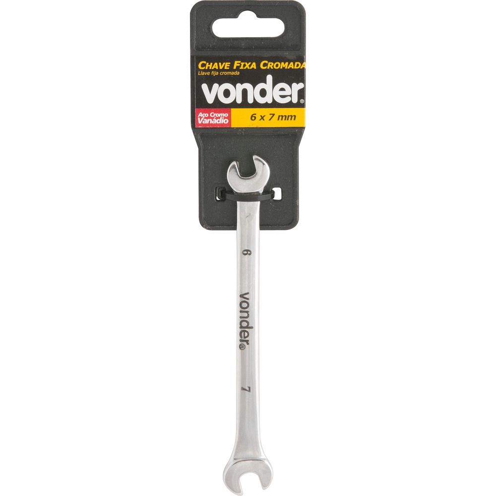 Chave fixa 14x15mm cromo vanádio cromada cartela Vonder