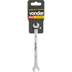 Chave fixa 18x19mm cromo vanádio cromada cartela - Vonder - Guimepa