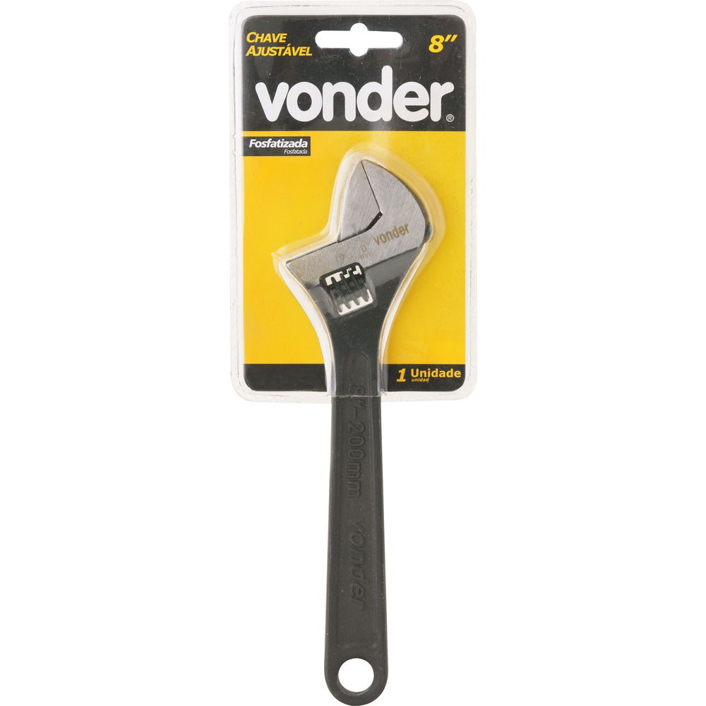 Chave inglesa ajustável 18'' aço carbono fosfatizada Vonder