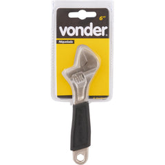 Chave inglesa ajustável 6" aço carbono niquelada Vonder