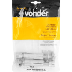 Chumbador com Parafuso 5/16'' x 75 mm com 2 peças Vonder