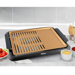 Churrasqueira Elétrica PCQ1500D 1500W Philco Base Removível e Coletor de Gordura 220V