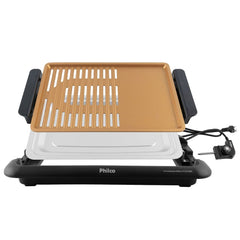 Churrasqueira Elétrica PCQ1500D 1500W Philco Base Removível e Coletor de Gordura 220V