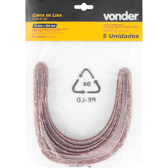 Cinta Lixa 15x454mm G60 com 05 peças Vonder