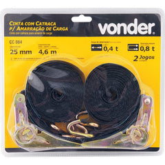 Cinta Para Amarração De Carga Com Catraca 0,8tx4,6m 25mm Cc0