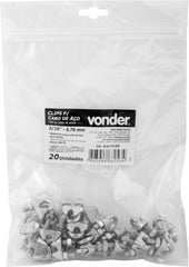 Clips p/ Cabo de Aço 3/16''4,76 mm com 20 peças Vonder