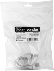 Clips p/ Cabo de Aço 3/4''19,10 mm Cartela c/ 1 peça Vonder