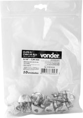 Clips p/ Cabo de Aço 5/16''7,94 mm com 10 peças Vonder