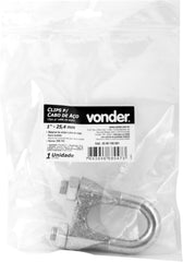 Clips para Cabo de Aço 1''25,40 mm Cartela com 1 peça Vonder