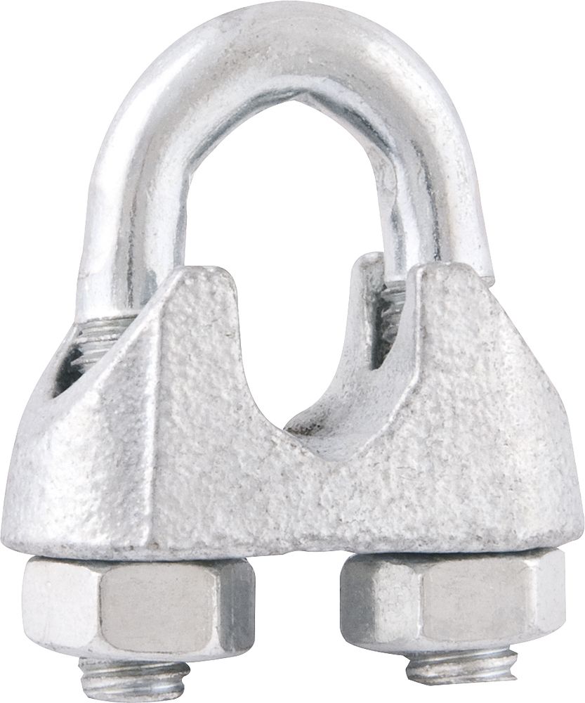 Clips p/ cabo aço 3/16" leve galv c/ 2 pç cart Vonder