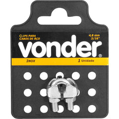 Clips para cabo de aço 5/8" leve inox - Vonder