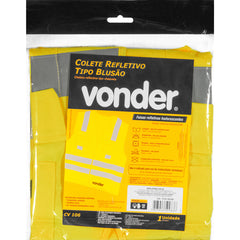 Colete Refletivo Bolso Amarelo Cv106 Vonder