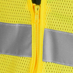 Colete Refletivo Bolso Amarelo Ziper Cv104 Vonder