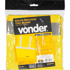 Colete Refletivo Bolso Amarelo Ziper Cv104 Vonder