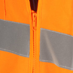 Colete Refletivo Bolso Laranja Ziper Cv109 Vonder