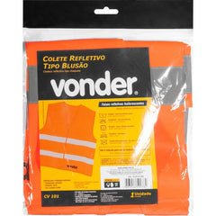 Colete Refletivo sem Bolso Laranja Cv101 Vonder
