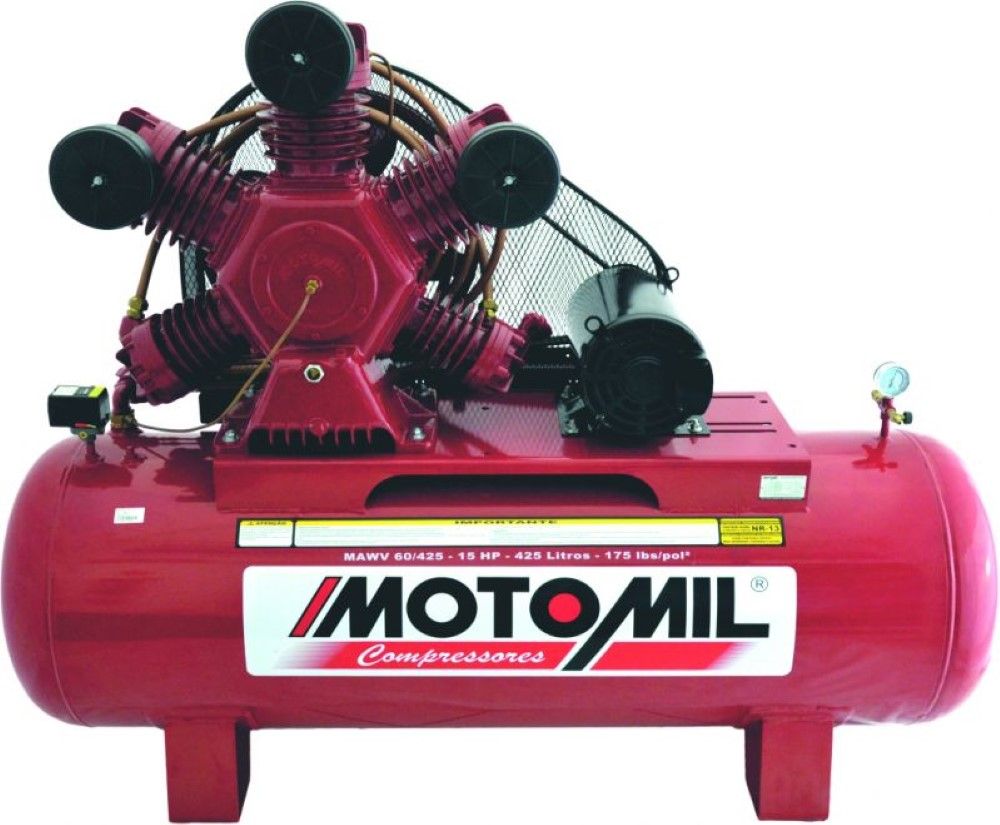 Compressor 175Lbs 15HP Trifásico 220/380V MAW-60/425I Motomil