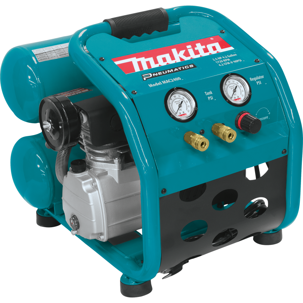 Compressor de Ar 2.5Hp 130PSI Com 2 Saídas Tanque 16L MAC2400 110V Makita