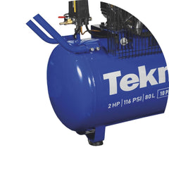 Compressor de Ar CP10080P-1 Tekna 80L 2HP Pressão Máxima 116 PSI Com Rodas Traseira 127V 60Hz